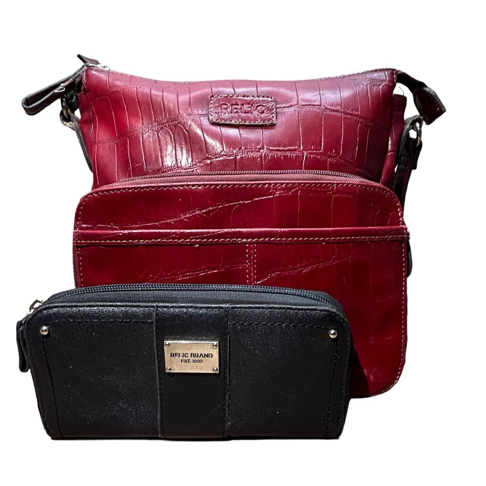 Vintage RELIC Leather Crossbody & Wallet